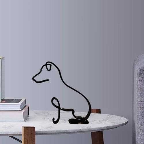 Avelena | Minimalistische Hundekunstskulptur