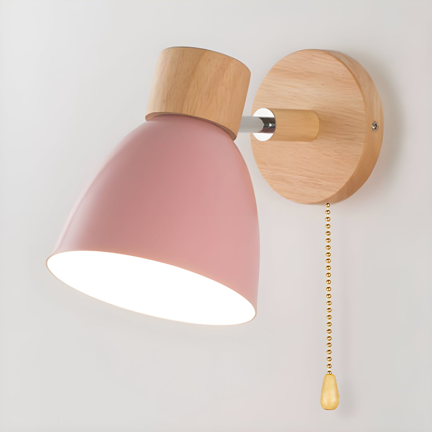 Avelena | Holz Nordische Wandlampe mit Schalter für das Schlafzimmer