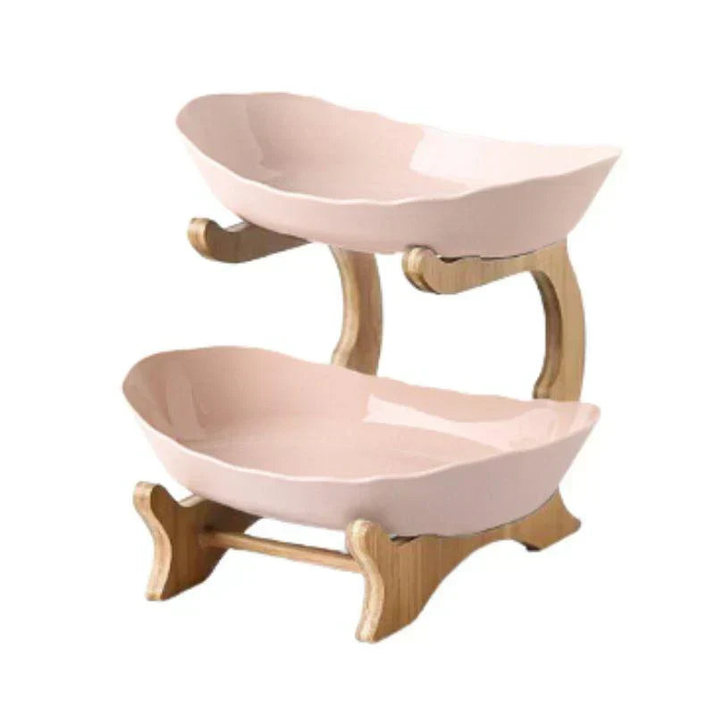 Avelena | BambuNest – Modernes Bambus-Obstkorb mit abnehmbaren Tabletts & Mehrere Ebenen Design