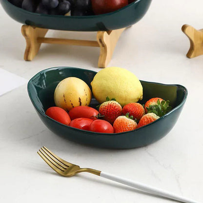 Avelena | BambuNest – Modernes Bambus-Obstkorb mit abnehmbaren Tabletts & Mehrere Ebenen Design