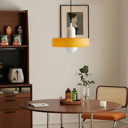 Avelena |  Pendelleuchte aus farbigem Glas | Elegante Hängeleuchte im Bauhaus-Stil | Designlampe für Wohnzimmer & Esszimmer