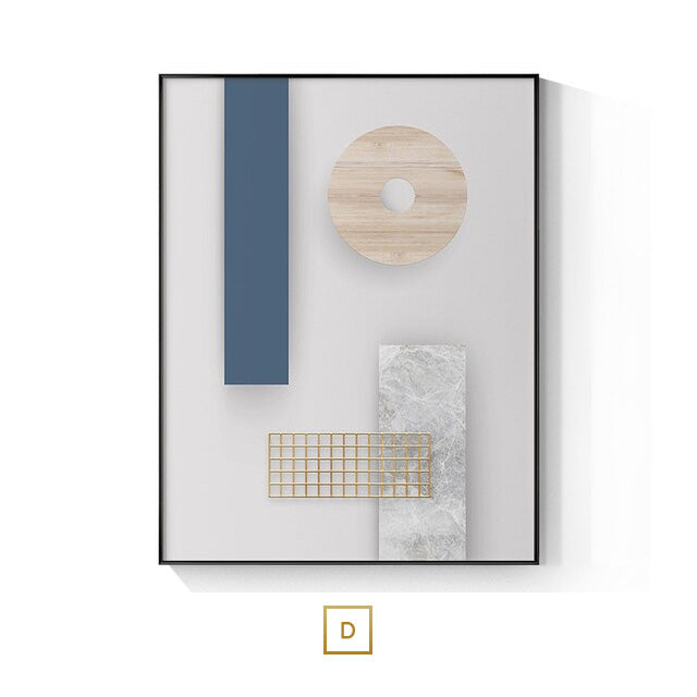 Avelena | Modern Ästhetik Abstrakte Goldene Perlen Mond Wandkunst Fine Art Leinwanddruck Schwebende Anhänger Bilder für Luxuriöses Wohnzimmer und Schlafzimmer Kunstdekoration