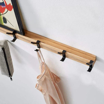 Avelena | Wandgarderobe mit beweglichen Haken – Skandinavisches Design aus Holz Metall