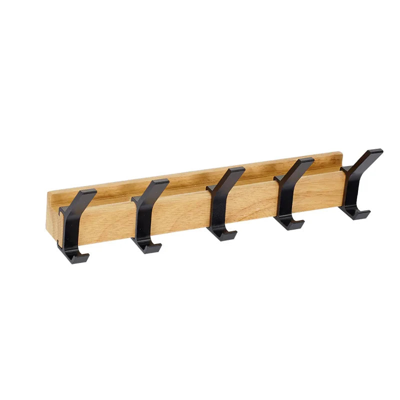Avelena | Wandgarderobe mit beweglichen Haken – Skandinavisches Design aus Holz Metall