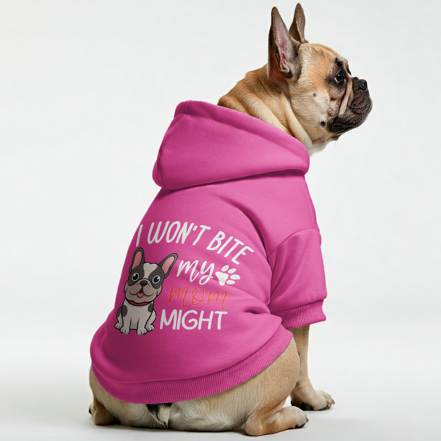 Avelena | Ich Beiße Nicht, Meine Mutter Könnte - Personalisierte Französische Bulldoggen-Hoodies Mit Lustigen Sprüchen – Stilvoll, Gemütlich Und Premium 100% Baumwolle