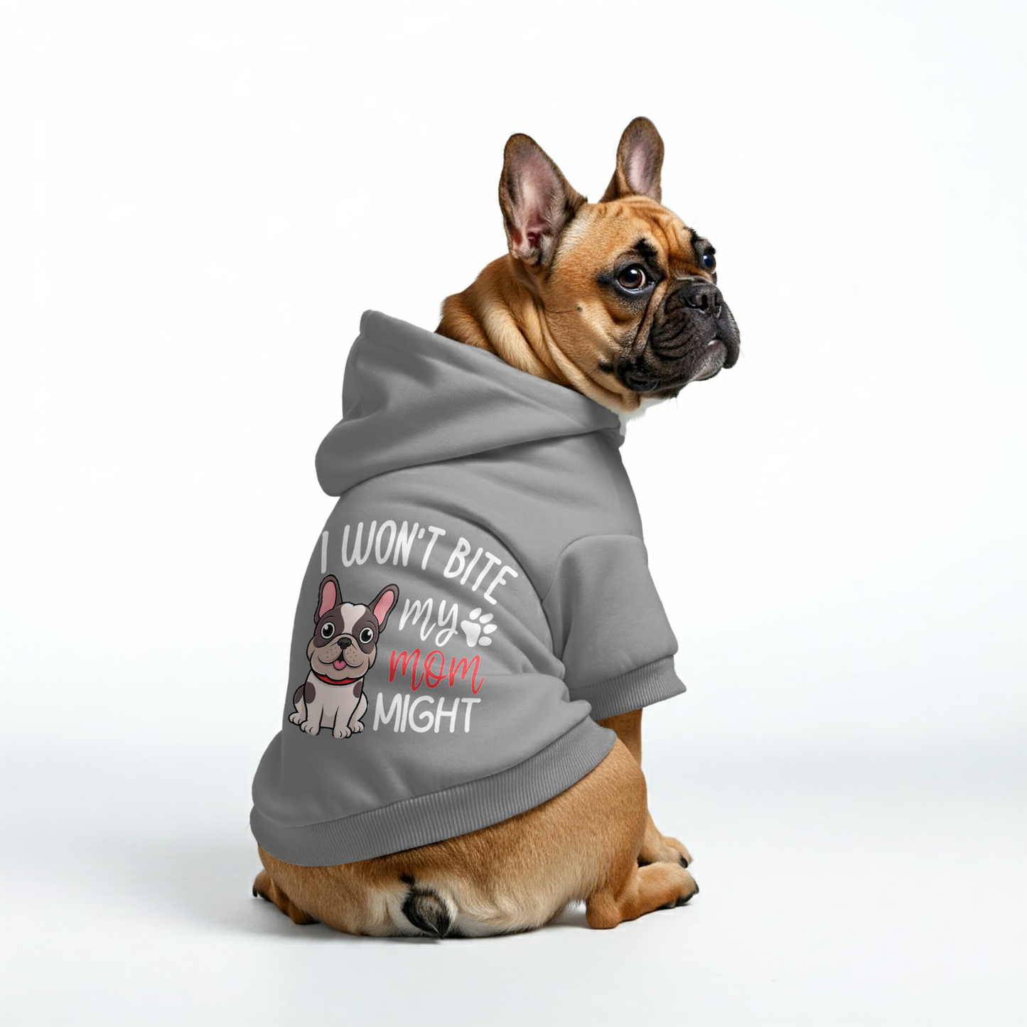 Avelena | Ich Beiße Nicht, Meine Mutter Könnte - Personalisierte Französische Bulldoggen-Hoodies Mit Lustigen Sprüchen – Stilvoll, Gemütlich Und Premium 100% Baumwolle