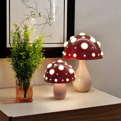 Avelena | LumiFungi – Luxe LED Tischlampe mit Stimmungsvollem Pilz-Design und Dimmbares Licht