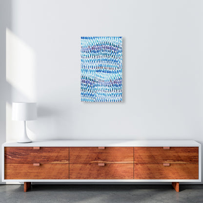 Avelena | Artsy Strokes Streifen Bunt Blau Abstrakt Kunstdokument