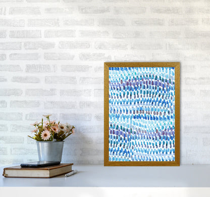 Avelena | Artsy Strokes Streifen Bunt Blau Abstrakt Kunstdokument
