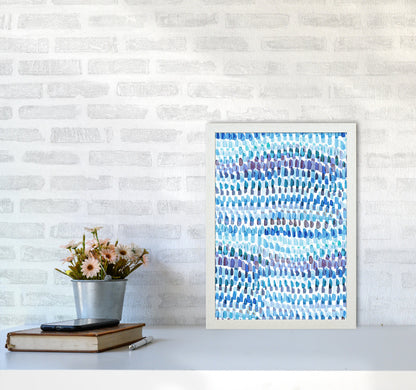 Avelena | Artsy Strokes Streifen Bunt Blau Abstrakt Kunstdokument