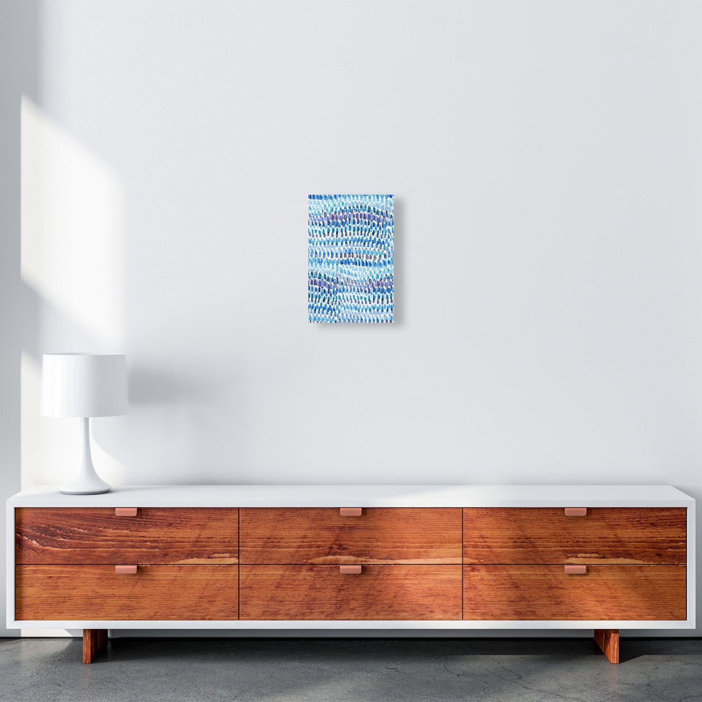 Avelena | Artsy Strokes Streifen Bunt Blau Abstrakt Kunstdokument