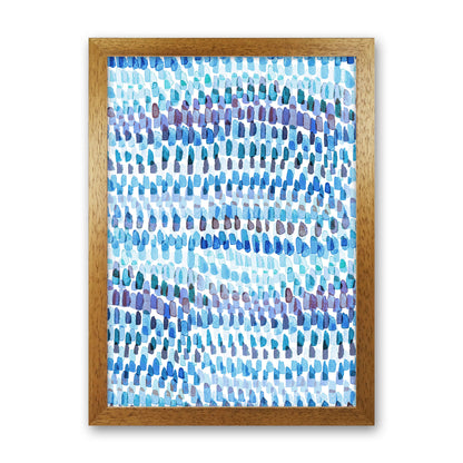 Avelena | Artsy Strokes Streifen Bunt Blau Abstrakt Kunstdokument