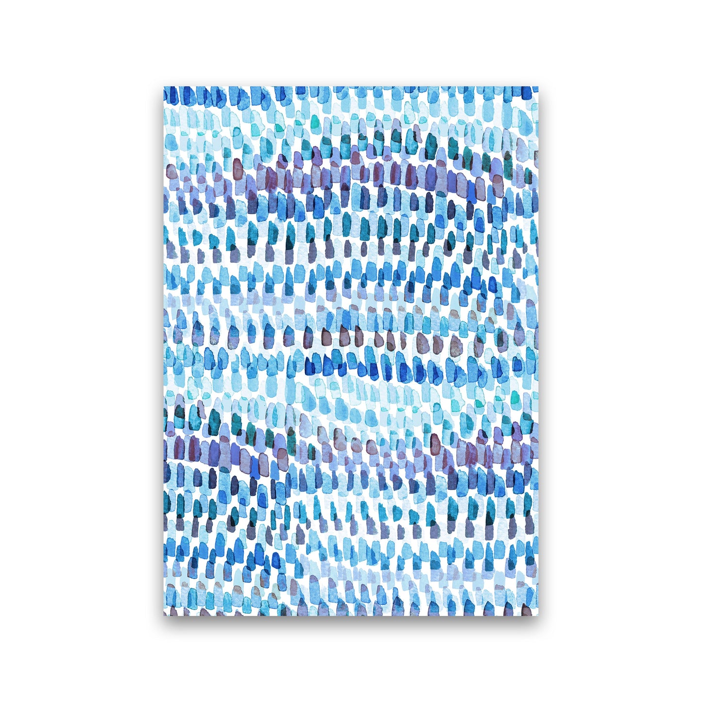 Avelena | Artsy Strokes Streifen Bunt Blau Abstrakt Kunstdokument