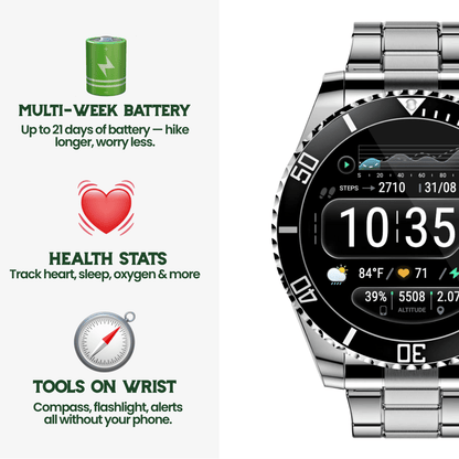 Avelena | Taktische Smartwatch mit Gesundheits- & GPS-Tracking