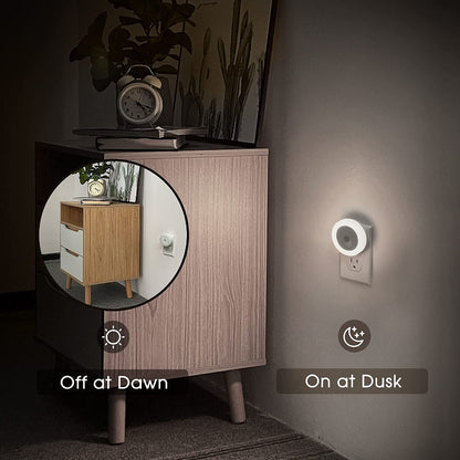 Avelena | Nachtlichter Stecker in die Wand [4Pack], Nachtlicht mit Lichtsensoren, LED Nachtlicht für das Kinderzimmer, Baby Nachtlicht, Badezimmer Nachtlicht, Treppenlichter, Flurlicht