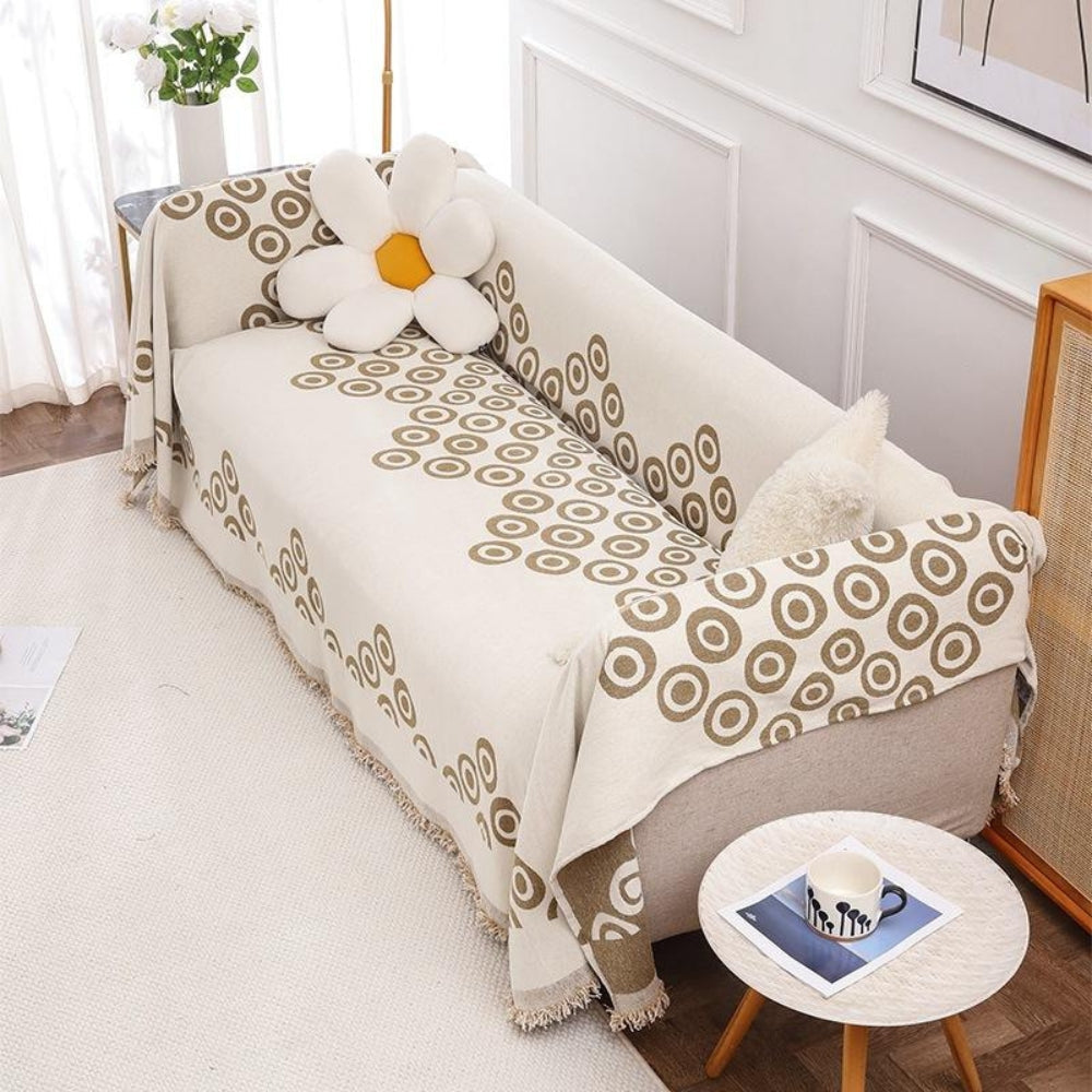 Avelena | Circa Bloom Muster Chenille Sofaüberwurf