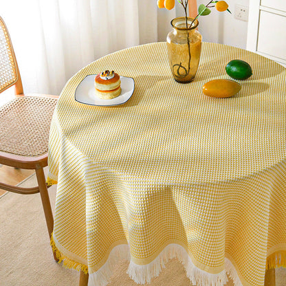 Avelena | Waffel Moderne Tischdecke, gestrickte Stoffspitze Kaffeetuch, runde Tischdecke, rechteckige Tischdecke