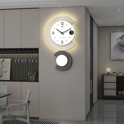 Avelena | Moderne LED-Lampe Stille Wanduhr für Wohnzimmer