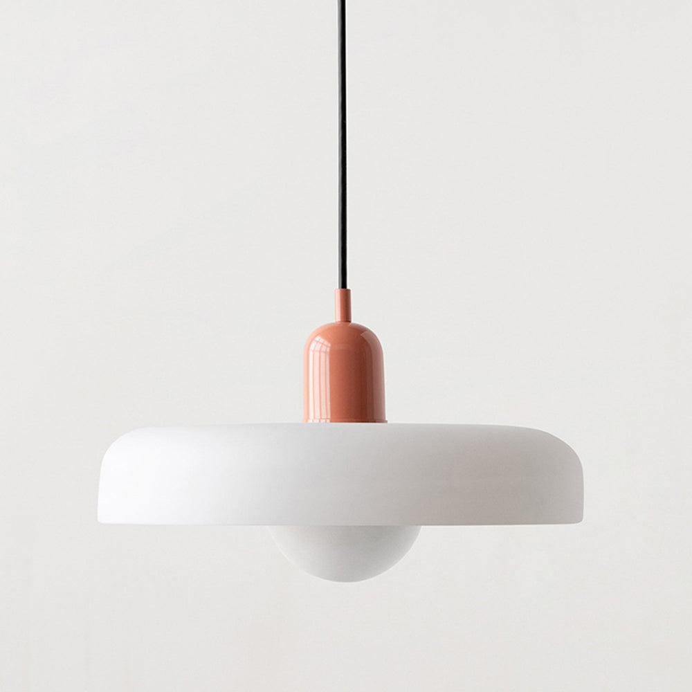 Avelena |  Pendelleuchte aus farbigem Glas | Elegante Hängeleuchte im Bauhaus-Stil | Designlampe für Wohnzimmer & Esszimmer