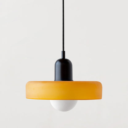 Avelena |  Pendelleuchte aus farbigem Glas | Elegante Hängeleuchte im Bauhaus-Stil | Designlampe für Wohnzimmer & Esszimmer