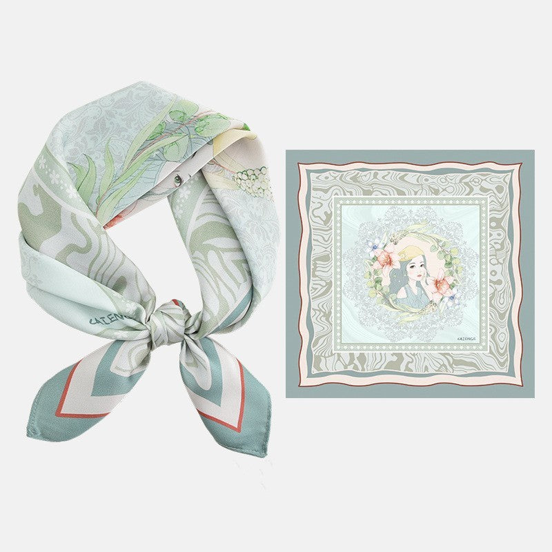 Avelena | Premium Sky Mirror Painting Quadrat Schal