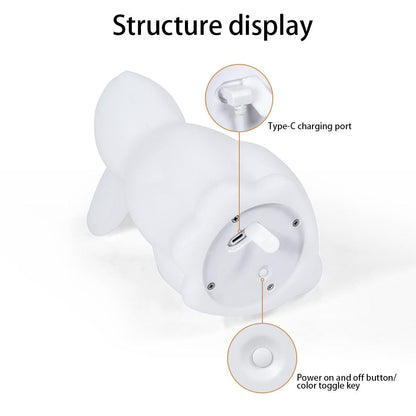 Avelena | Zeitgenössische kreative Rabbit PE LED Tischlampe für das Schlafzimmer