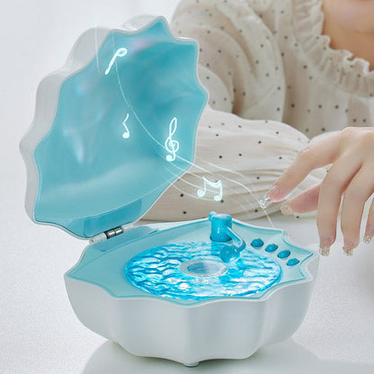 Avelena | Shell Lampe Wellen Retro Bluetooth Plattenspieler LED Nachtlicht - Perfektes Geschenk für Kinder und Mädchen
