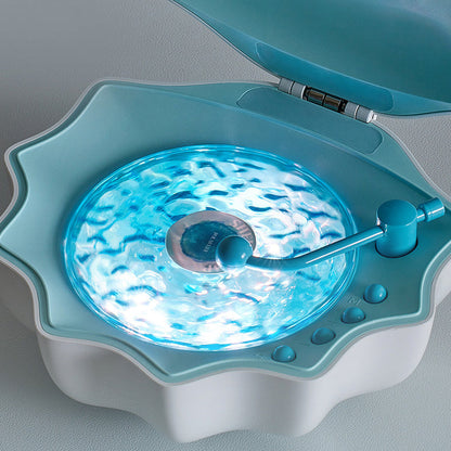 Avelena | Shell Lampe Wellen Retro Bluetooth Plattenspieler LED Nachtlicht - Perfektes Geschenk für Kinder und Mädchen