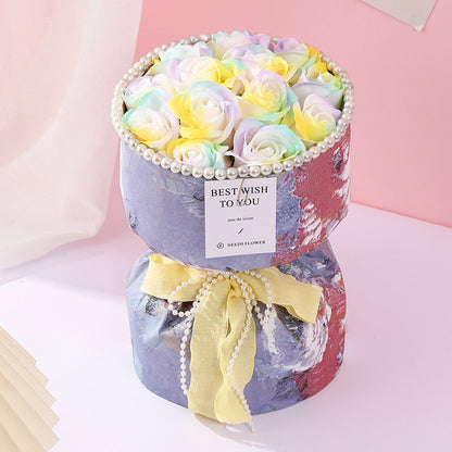 Avelena | Floragiene Handgemachte Seife Blumenstrauß Geschenkkorb