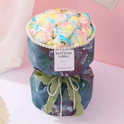 Avelena | Floragiene Handgemachte Seife Blumenstrauß Geschenkkorb