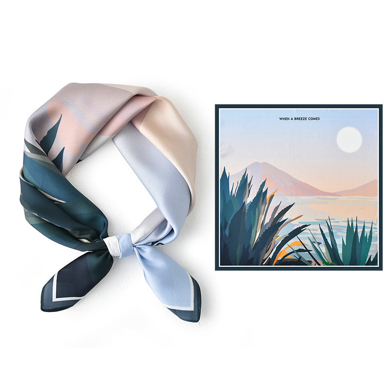 Avelena | Premium Sky Mirror Painting Quadrat Schal