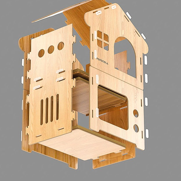Avelena | Kieferholz Holz Haustierhaus und Kratzbaum
