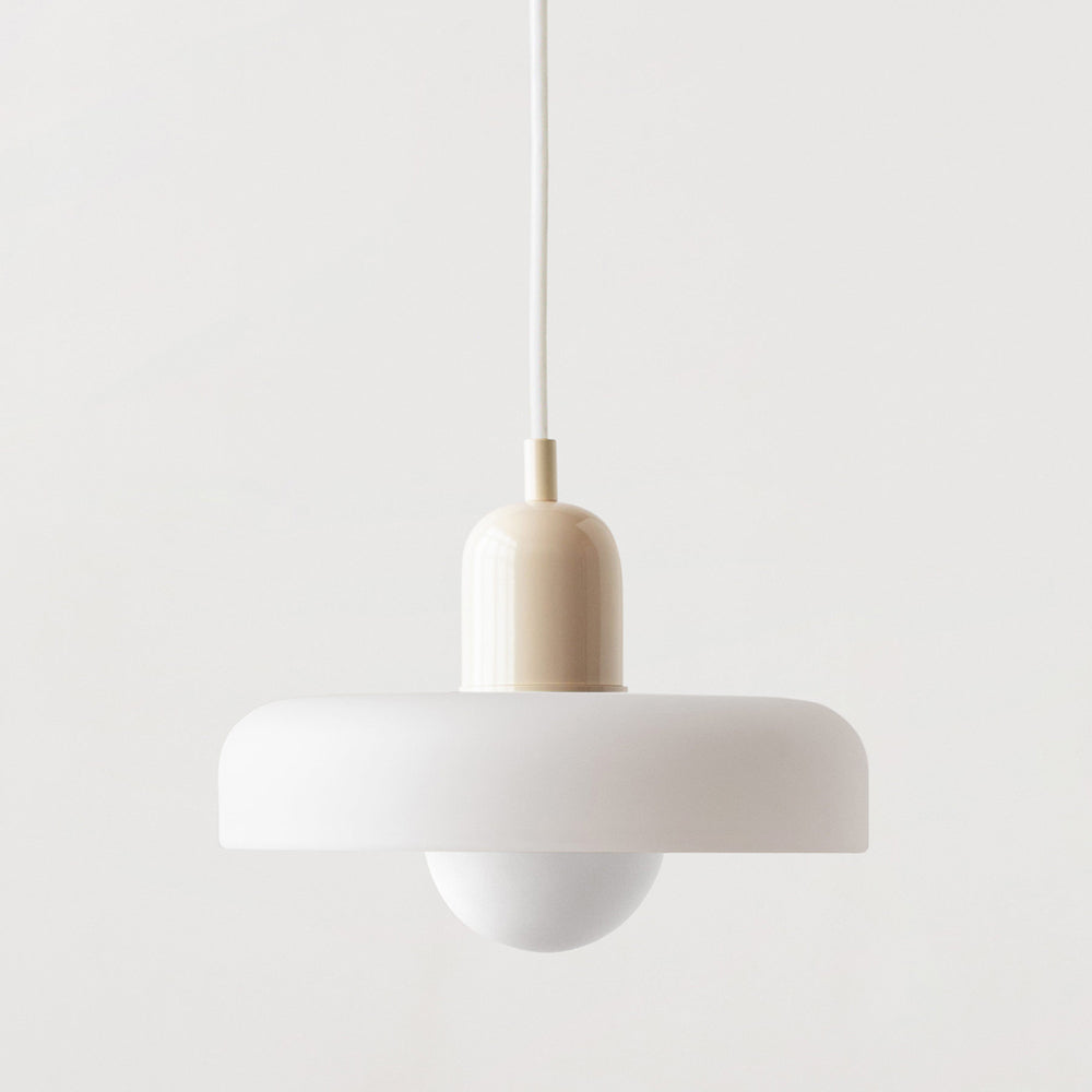 Avelena |  Pendelleuchte aus farbigem Glas | Elegante Hängeleuchte im Bauhaus-Stil | Designlampe für Wohnzimmer & Esszimmer