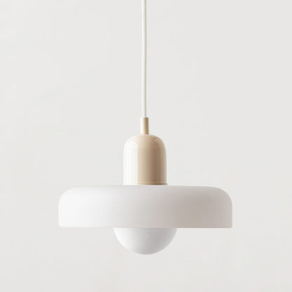 Avelena |  Pendelleuchte aus farbigem Glas | Elegante Hängeleuchte im Bauhaus-Stil | Designlampe für Wohnzimmer & Esszimmer