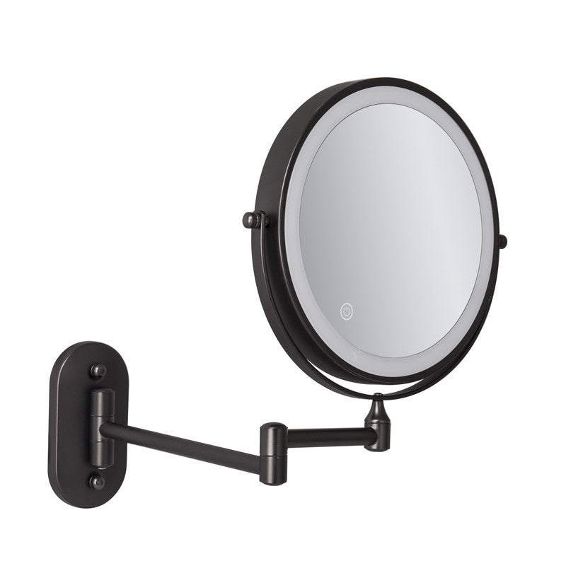 Avelena | Wiederaufladbarer Wandspiegel zum Rasieren | 360° Drehung. 1X/10X Vergrößerung & Einstellbare LED-Beleuchtung für den Einsatz im Badezimmer