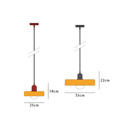 Avelena |  Pendelleuchte aus farbigem Glas | Elegante Hängeleuchte im Bauhaus-Stil | Designlampe für Wohnzimmer & Esszimmer
