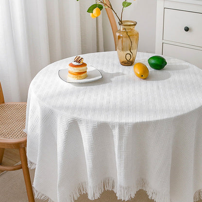 Avelena | Waffel Moderne Tischdecke, gestrickte Stoffspitze Kaffeetuch, runde Tischdecke, rechteckige Tischdecke