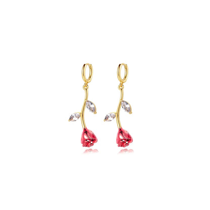 Avelena | Einzigartige Rosenohrringe/Halskette