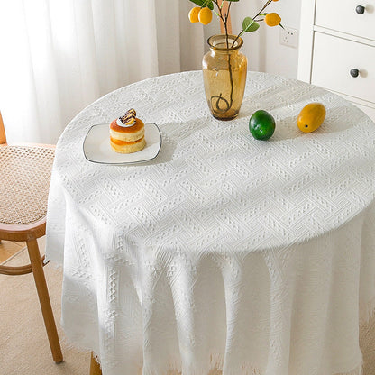 Avelena | Waffel Moderne Tischdecke, gestrickte Stoffspitze Kaffeetuch, runde Tischdecke, rechteckige Tischdecke