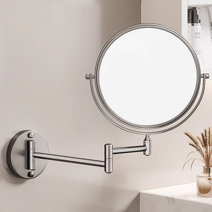 Avelena | Wiederaufladbarer Wandspiegel zum Rasieren | 360° Drehung. 1X/10X Vergrößerung & Einstellbare LED-Beleuchtung für den Einsatz im Badezimmer