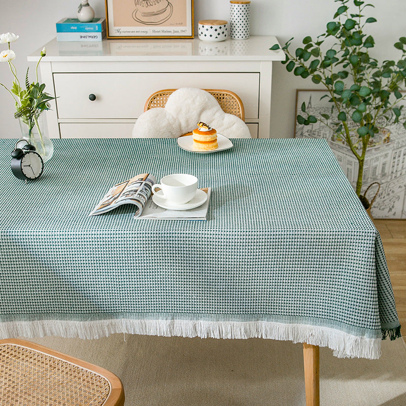 Avelena | Waffel Moderne Tischdecke, gestrickte Stoffspitze Kaffeetuch, runde Tischdecke, rechteckige Tischdecke