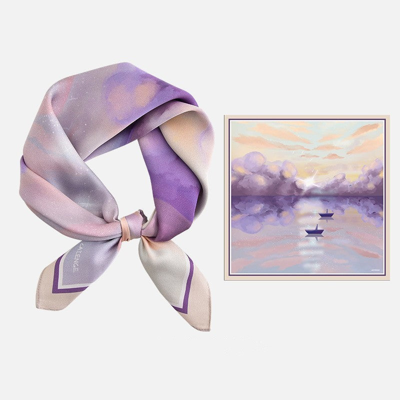 Avelena | Premium Sky Mirror Painting Quadrat Schal