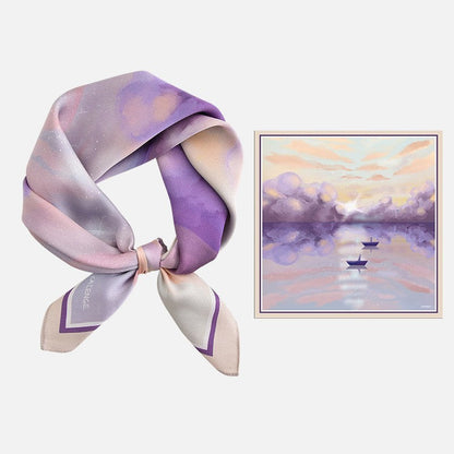 Avelena | Premium Sky Mirror Painting Quadrat Schal