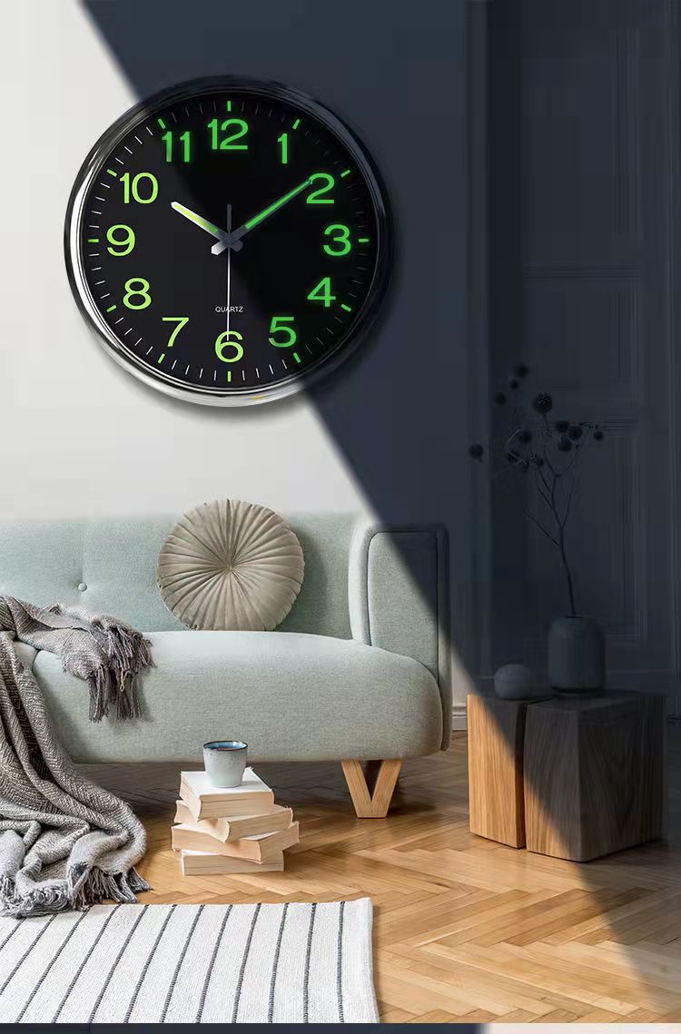 Avelena | Stille Klassenraum Uhr 30 Cm Geräuschlos & Beleuchtet Zeit