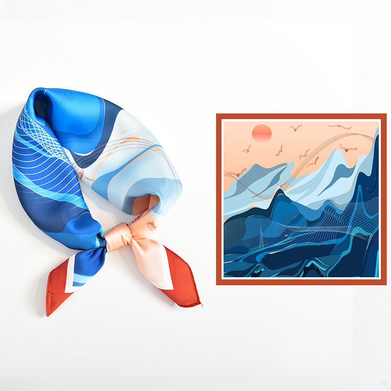 Avelena | Premium Sky Mirror Painting Quadrat Schal
