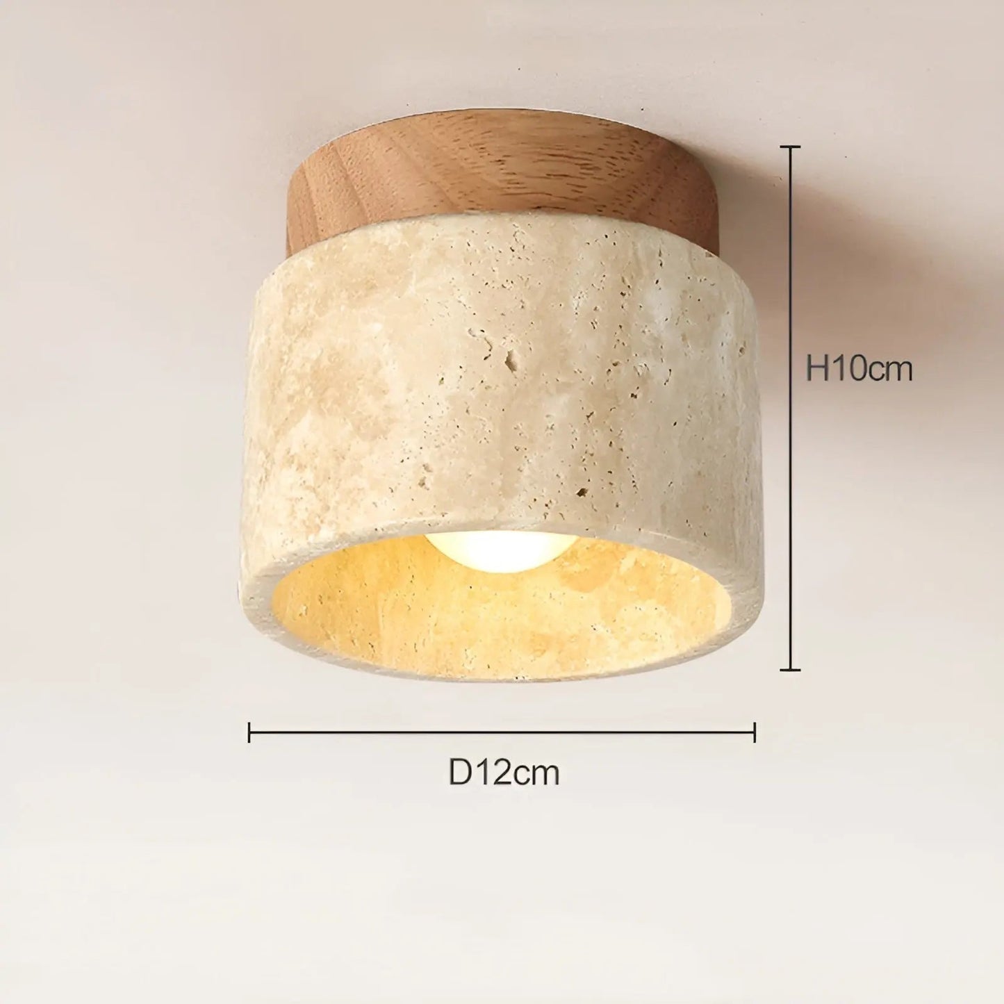 Avelena | Lumizen Luxe Japanisch Inspiriertes Led Stimmungslicht mit Travertin und Holz