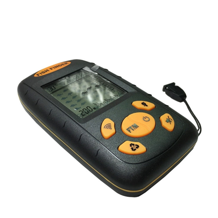 Avelena | Tragbarer Ultrasonic Fischfinder, Wassertiefe & Temperatur Fischfinder mit kabelgebundenem Sonarsensor und LCD-Display