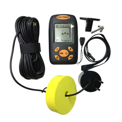 Avelena | Tragbarer Ultrasonic Fischfinder, Wassertiefe & Temperatur Fischfinder mit kabelgebundenem Sonarsensor und LCD-Display