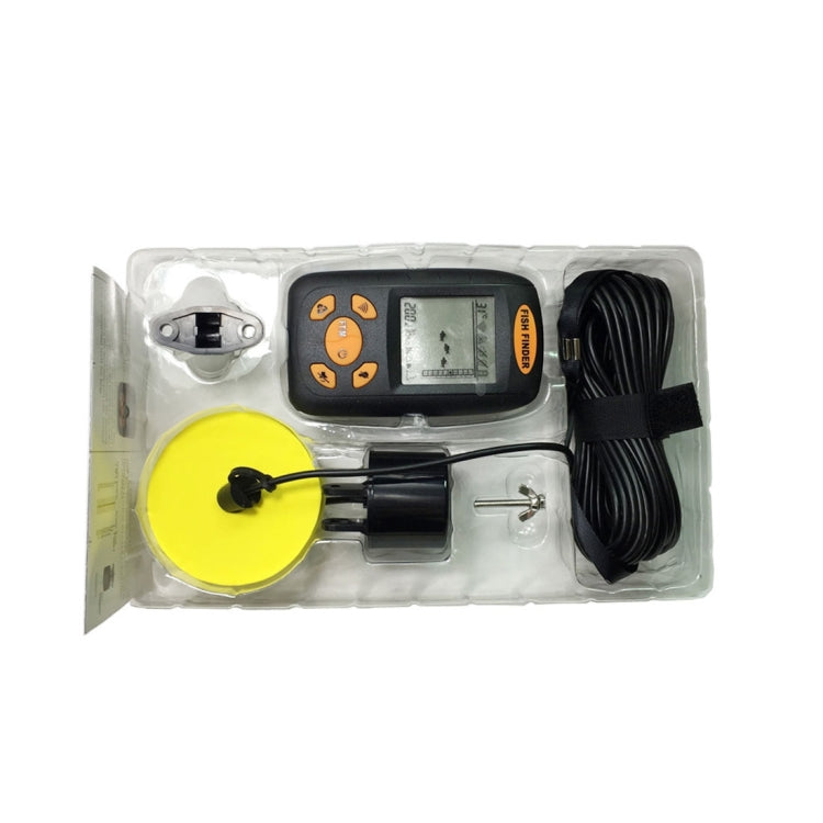 Avelena | Tragbarer Ultrasonic Fischfinder, Wassertiefe & Temperatur Fischfinder mit kabelgebundenem Sonarsensor und LCD-Display