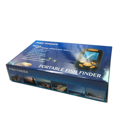 Avelena | Tragbarer Ultrasonic Fischfinder, Wassertiefe & Temperatur Fischfinder mit kabelgebundenem Sonarsensor und LCD-Display